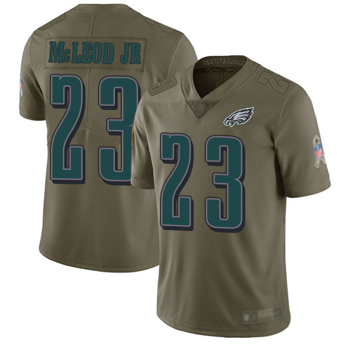 Men Philadelphia Eagles #23 Rodney McLeod Limited Olive 2017 Salute to Service Football NFL Jersey